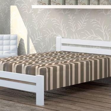 Imagem de Cama Queen Size Itália de Madeira Maciça Angelim Branco