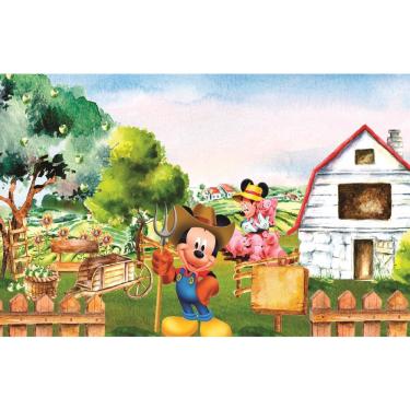Imagem de Fundo Fotográfico Em Tecido Fazenda Mickey 2,20X1,50
