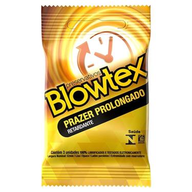 Imagem de Preservativo Blowtex Lubrificado Retardante Prazer Prolongado - 12 pacotes c/ 3 unidades