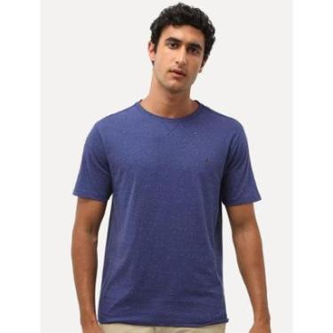 Imagem de Camiseta Dudalina Masculina Regular Botonê Detail Azul Marinho-Masculino