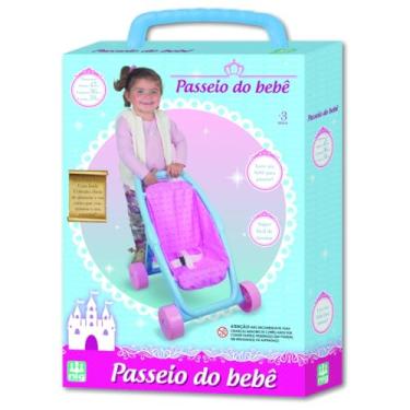 Imagem de Carrinho de Boneca Passeio do Bebê Princesas, Nig Brinquedos, Multicor