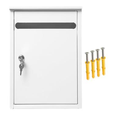 Imagem de XLWLLNJ Caixa de correio montada na caixa da caixa de sugestão, urna com slot para cartas de quintal ao ar livre