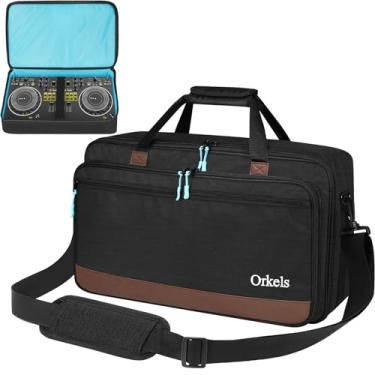 Imagem de ORKELS Estojo Para Controlador De Dj Pioneer Ddj Flx4, Sb2, Sb3, 400, Rb - Bolsa Viagem Com Alça Ombro Ajustável Controlador, Laptop E Cabos P-20,8'' X 3,9'' 11,8''