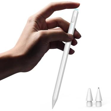 Imagem de Selouj Caneta Stylus para iPad Mini 7, 2X Fast Charge Apple Pencil, Precisão Perfeita de Pixel, Sensibilidade de Inclinação de Rejeição da Palma, Caneta Ativa para iPad Mini 7 2024, Branca