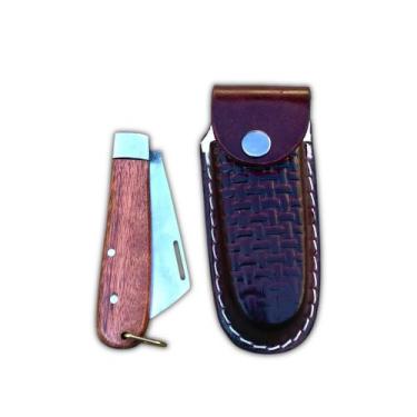 Imagem de Canivete Tradicional Madeira Com Bainha de Couro Legítimo Country - Ca