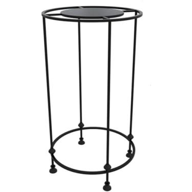 Imagem de Rack De Exposição Redondo Da Roupa Da Loja De Roupa, Cremalheiras Resistentes Da Roupa Para Pendurar A Roupa, Cremalheira Do Vestuário Do Metal Com Placa Na Parte Superior, Black, 100cm/39.4in