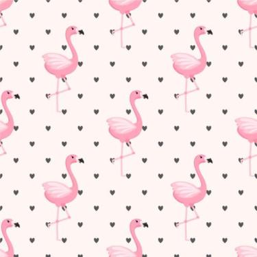 Imagem de Papel de Parede Vinil Autocolante Teen Flamingos 2,70m - Inove Papéis 