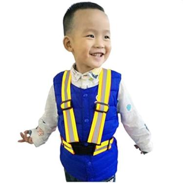 Imagem de Colete refletivo de segurança infantil Yerwal para corrida noturna com alça de pulso – Colete refletivo infantil elástico, ajustável e de alta visibilidade, Verde