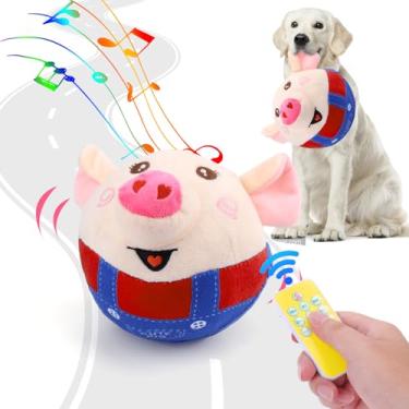 Imagem de BABORUI Brinquedos interativos para cães com controle remoto, brinquedos de cachorro saltando com modos de gravação e música, brinquedos recarregáveis para mastigar cães em movimento para cães