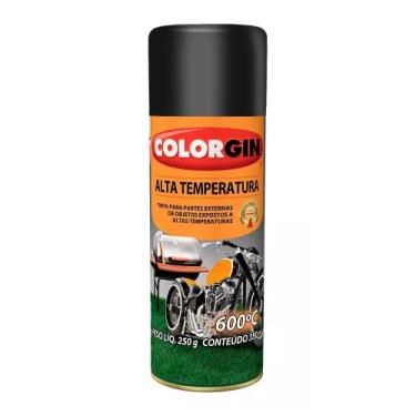 Imagem de Tinta Spray Preto de Alta Temperatura 350 ML - 5722 - COLORGIN - Sherw