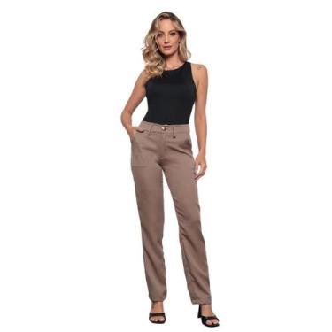 Imagem de Calça Alfaiataria Anastacia - CATARINENSE BELLA, Marrom claro, GG