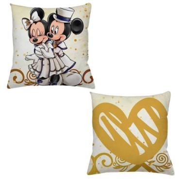Imagem de Kit c/2 Almofadas Mickey e Minnie Disney Decorativas Cheias - SS Casa 