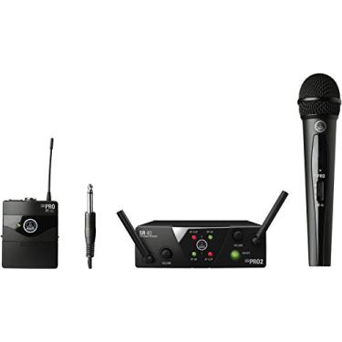 Imagem de AKG Pro Audio, 2 Microfones e Transmissores sem fio, Preto (3352X00050)