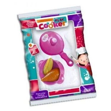 Imagem de Brinquedo Kit Panelinhas + legumes Play Cooker 4 Peças - Altimar