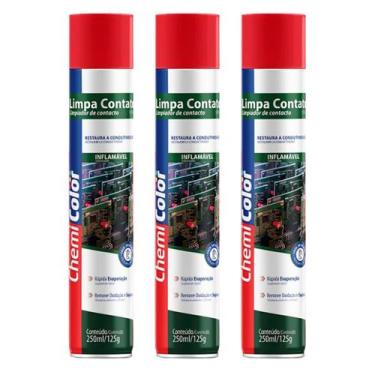 Imagem de Kit 3 Limpa Contato Chemicolor  250ml/125g