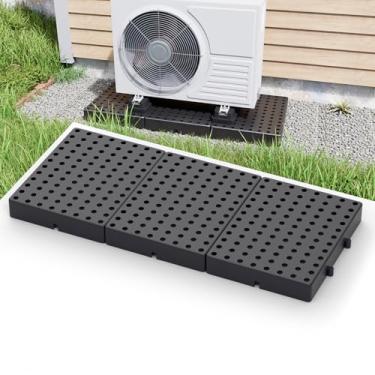 Imagem de Memrita Mini almofada dividida emendada para sistemas de bomba de calor de ar condicionado sem dutos, almofada condensadora de superfície oca para evitar acúmulo de água da chuva, 90 cm x 39 cm x 5 cm