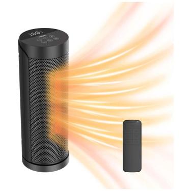 Imagem de Aquecedor Portátil JIBUFI 70: 43 cm, Controle Remoto, Timer 12h, Aquecimento Cerâmico - Ideal para Ambientes Internos