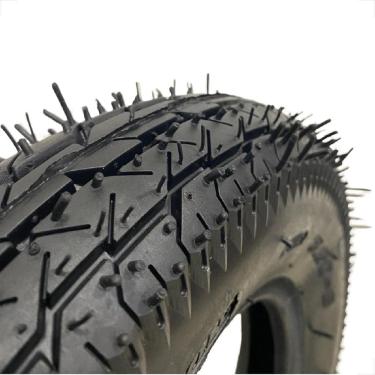 Imagem de Pneu Para Carriola Carrinho De Mão Borracha 3.5 x 8 Shiver Resistente reforçado Grosso