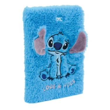 Imagem de Caderno Anotações Pelúcia Fluffy Stitch Disney 80 Folhas Dac