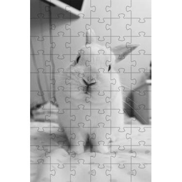 Imagem de Kit 2 Quebra-Cabeça Inclusivos Beleza dos coelhos em 40 Peças grandes 