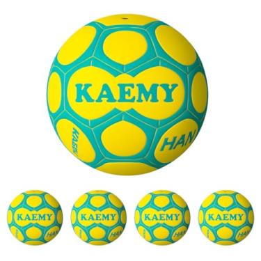 Imagem de Kit Com 5 Bolas De Handebol Infantil E Feminino Kaemy Max H2L Profissional Ultra Grip Jogo Oficial Revenda Lojista