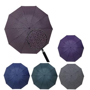 Imagem de Guarda-Chuva Sombrinha Contravento 140cm Resistente Estampa de Coração Três dobras