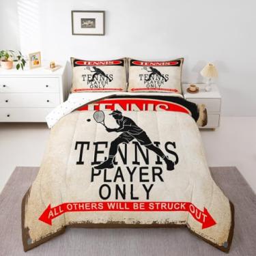 Imagem de jejeloiu Conjunto de edredom de tênis infantil, solteiro, para meninos, meninas, adolescentes, esportes, jogos, decoração de quarto, respirável, macio, leve, microfibra, 3 peças