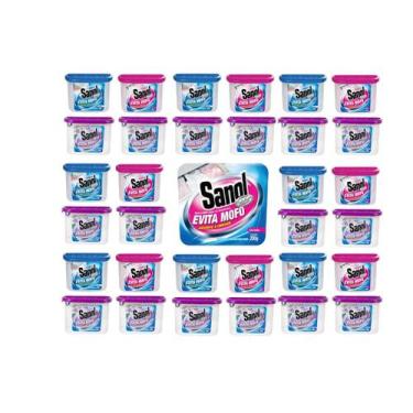 Imagem de Kit 32 Evita Mofo Desumidificador para Casa Sanol 100g