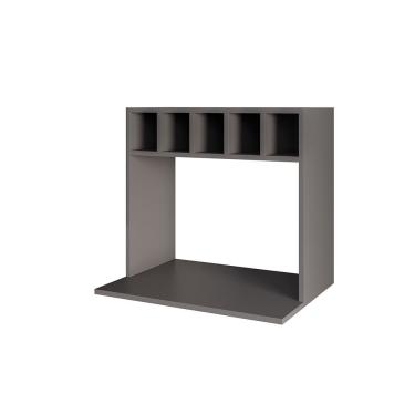 Imagem de Suporte Para Microondas Com Nicho Adega Para Cozinha Emma 60cm Grafite M12 - D'rossi