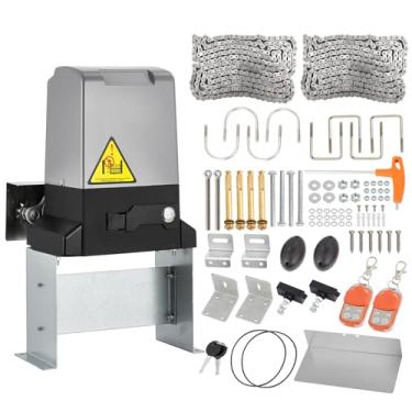 Imagem de Abridor de portão deslizante automático com 2 controles remotos, motor de portão deslizante de entrada de automóveis elétrico de 1,599 kg, kit de hardware de operador de portão para segurança