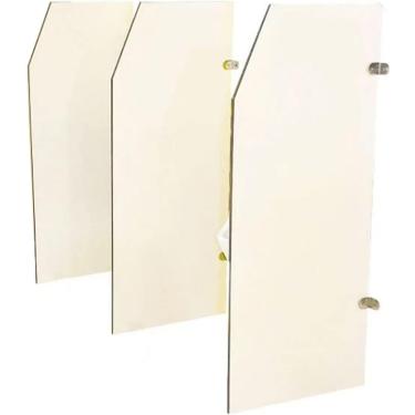 Imagem de Divisória De Vaso Sanitário De Tela De Mictório,divisor De Divisória De Banheiro, Defletor De Mictório, Vaso Sanitário Público, Mictório Mont, White Partition*3, 900 * 400mm