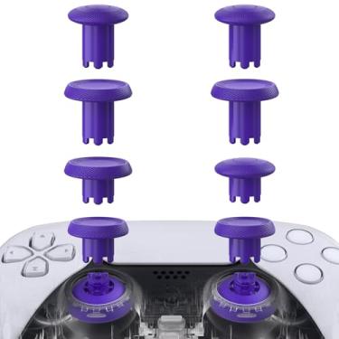 Imagem de eXtremeRate Thumbsgear V3 - Manípulos Ergonômicos Intercambiáveis Para Controle De Ps5, Analógicos Substituição Ps4 4 Joysticks Com Altura Ajustável, Convexos E Côncavos, Roxos