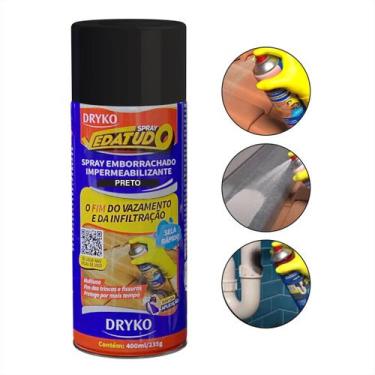 Imagem de Borracha Liquida Impermeabilizante Spray 400 ml Dryko kit - Drykoprime