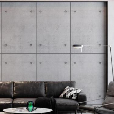 Imagem de Kit 2 Rolos Papel De Parede Adesivo Placa De Cimento 3,0M - Gh Papel D