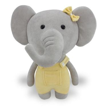 Imagem de Elefante de Pelúcia Bebê Infantil 30cm Safari Floresta Bosque - Toybri