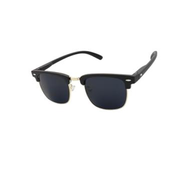 Imagem de Óculos de Sol Premium Club Clássico Retrô Oldstyle Vintage Steampunk UV400 Unissex Masculino Feminino - Modelo Lyon - Cacife Brand (Preto e Dourado)