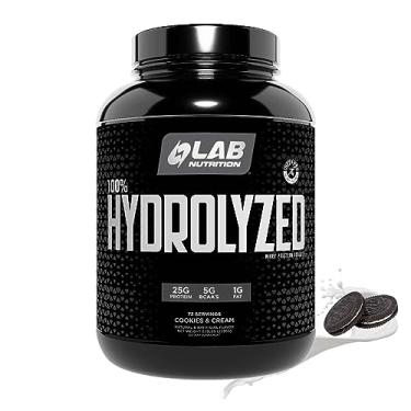 Imagem de 100% Hydrolyzed Whey Protein Isolate (2 Pounds, Cookies and Cream Flavor) 25gr of Protein, Build Muscle, Lean Muscle Growth, Easy Digestion, Gluten Free, Lactose Free, Fast Absorbing.