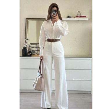 Imagem de conjunto alfaiataria feminino 3 peças roupas femininas Elegante Calça 