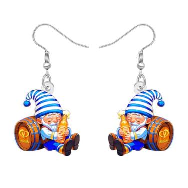 Imagem de DOWAY Brincos de gnomo fofos de acrílico barril de cerveja joias estranhas presentes para amantes de cerveja bebedoras mulheres acessórios peculiares Oktoberfest, Medium, Acrílico, Sem pedra preciosa