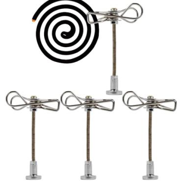 Imagem de Porta-Varinhas De Incenso | 4 Peças Clipe Portátil para Bobina,Organizador de Armazenamento Vertical para Decorar em Jardim, Campismo, Interior, Exterior, Quarto e Sala de Estar