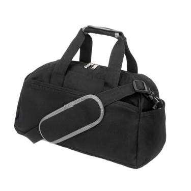Imagem de Vaveren Pequena bolsa de ginástica com alça de ombro estilosa para mulheres e homens, bolsa de presente, mini esportiva para viagem, fitness e exercícios ao, Preto