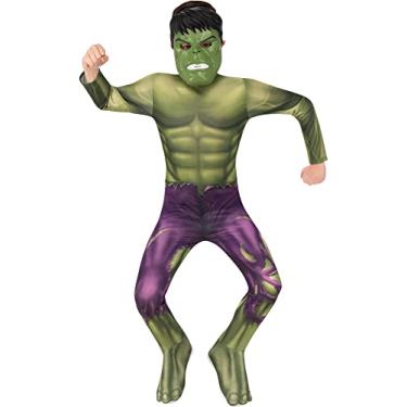 Imagem de Rubie's Fantasia infantil clássica dos Vingadores Hulk oficial da Marvel, vestido chique de super-herói, grande idade 9-10, verde