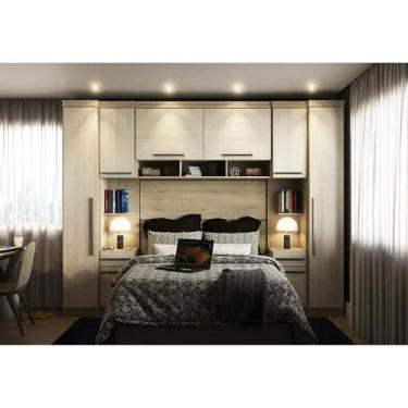 Imagem de Guarda-roupa Modulado Casal 299cm com Ponte 8 Portas 2 Gavetas Master 