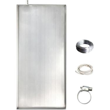 Imagem de Bandeja De Drenagem De Ar Condicionado De Aço Inoxidável, Dobrada à Mão, Bandeja De Drenagem De Condensado Recta, Kit De Acessórios De Drenagem De Bandeja De Gotejamento Ac, 91 * 42cm