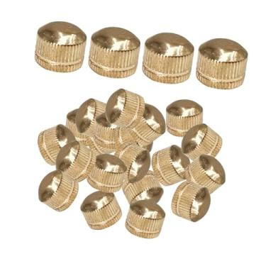 Imagem de IEUDNS 100x Tampas de parafuso M4 para luminárias, maçanetas, porcas de ferro para teto, tampas de parafuso para decoração de luminárias pendentes, Ouro