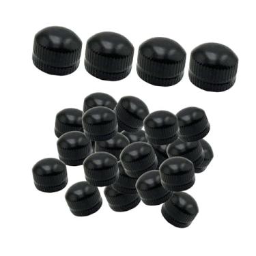 Imagem de IEUDNS 100x Tampas de parafuso M4 para luminárias, maçanetas, porcas de ferro para teto, tampas de parafuso para decoração de luminárias pendentes, Preto