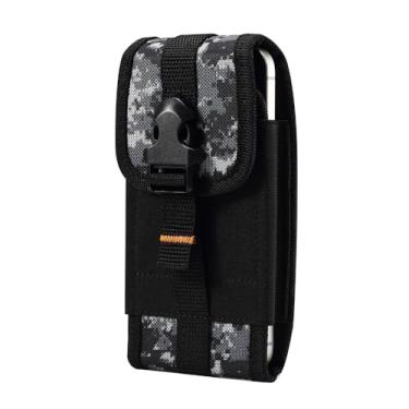 Imagem de Capa de celular camuflada com clipe de cinto, suporte tático para iPhone 16 15 14 Pro Max, Samsung Galaxy S25 Ultra, S25 Plus, S24/S23/S22/S21 Ultra, A16 A15 A14, Moto G Play G Stylus 5G (preto)