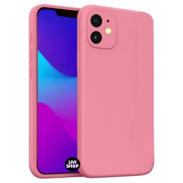 Imagem de Capa Case Capinha Para iPhone 11 Silicone Com Bordas Elevadas Aveludada Forro Premium (ROSA IOGURTE)