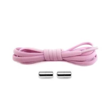 Imagem de Cadarço Elástico sem amarrar 1 Par Fecho Rosca Metal Cordão - Genérico