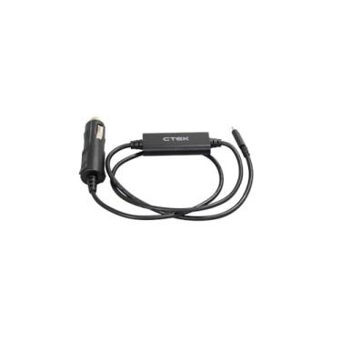 Imagem de CTEK 40-464, cabo de carregamento USB-C para mantenedor de carregador de bateria portátil sem CS, plugue de 12 V, preto
